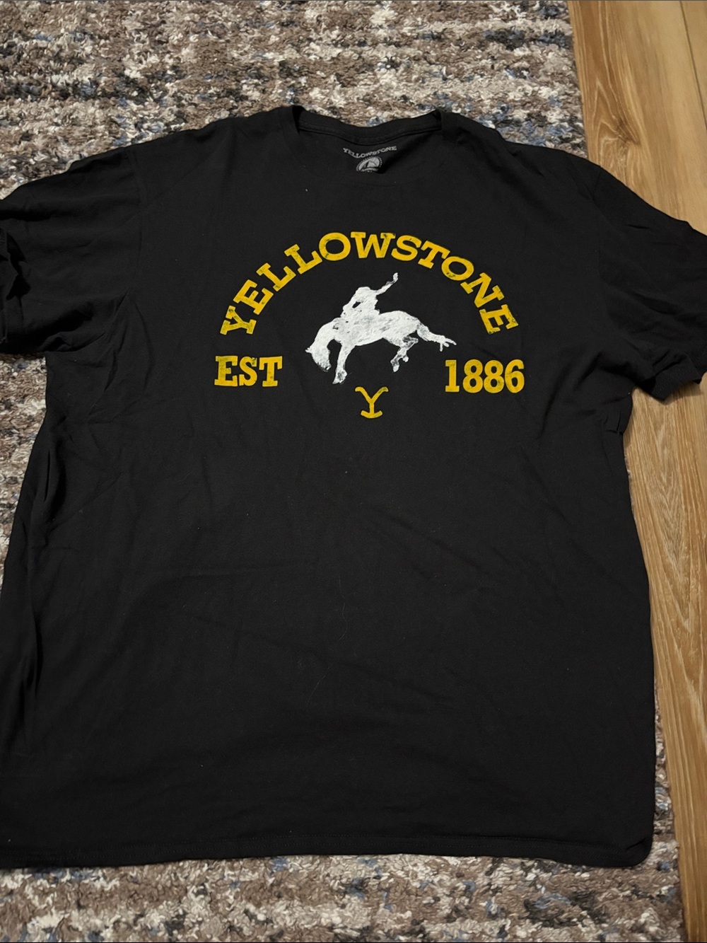 Yellowstone Graphic Short Sleeve Tee - Black with Yellow Print